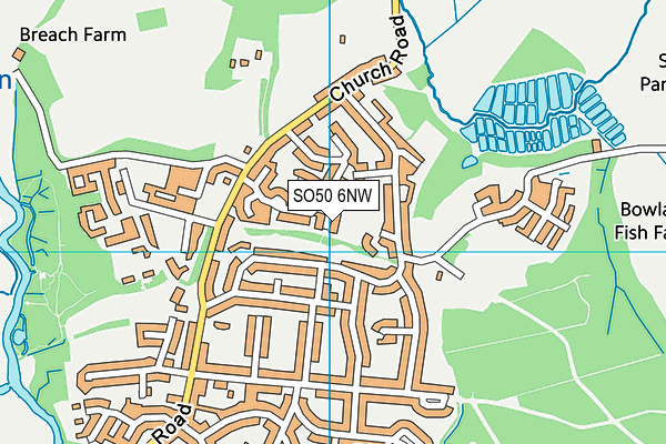 SO50 6NW map - OS VectorMap District (Ordnance Survey)