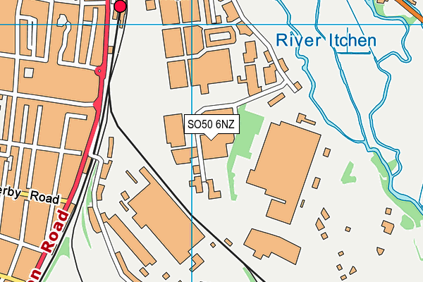 SO50 6NZ map - OS VectorMap District (Ordnance Survey)