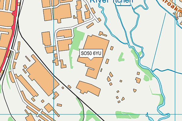 SO50 6YU map - OS VectorMap District (Ordnance Survey)