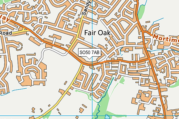 SO50 7AB map - OS VectorMap District (Ordnance Survey)