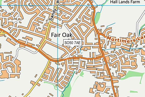 SO50 7AE map - OS VectorMap District (Ordnance Survey)