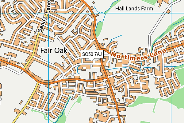 SO50 7AJ map - OS VectorMap District (Ordnance Survey)