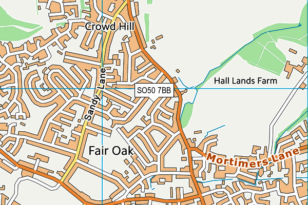 SO50 7BB map - OS VectorMap District (Ordnance Survey)