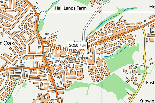 SO50 7BH map - OS VectorMap District (Ordnance Survey)