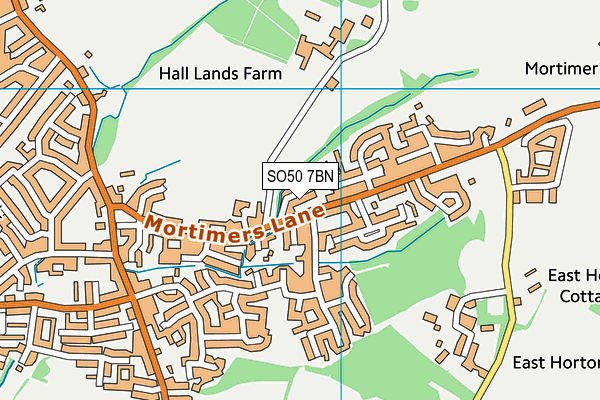 SO50 7BN map - OS VectorMap District (Ordnance Survey)