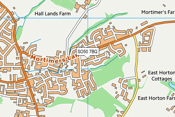 SO50 7BQ map - OS VectorMap District (Ordnance Survey)
