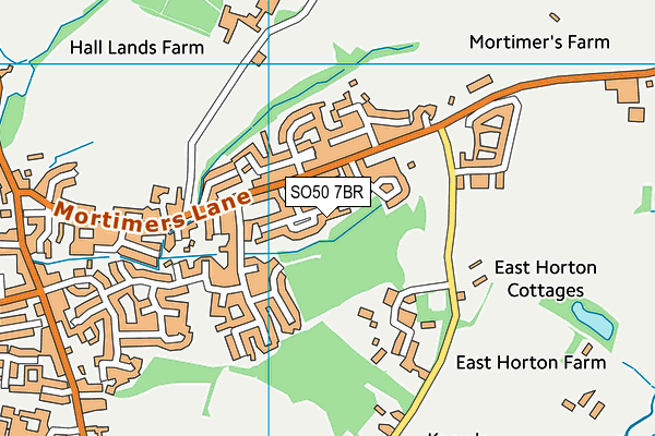SO50 7BR map - OS VectorMap District (Ordnance Survey)