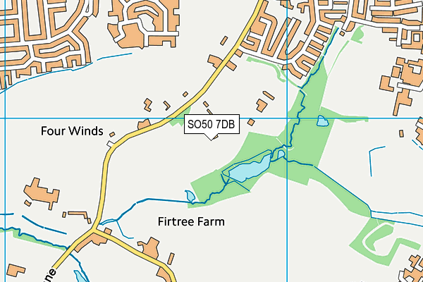 The Kings School Fair Oak map (SO50 7DB) - OS VectorMap District (Ordnance Survey)