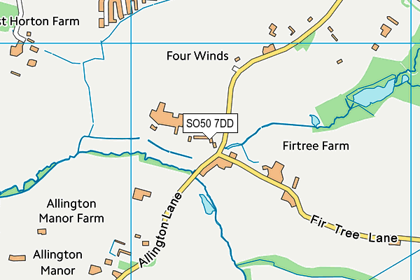 SO50 7DD map - OS VectorMap District (Ordnance Survey)