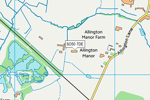 SO50 7DE map - OS VectorMap District (Ordnance Survey)