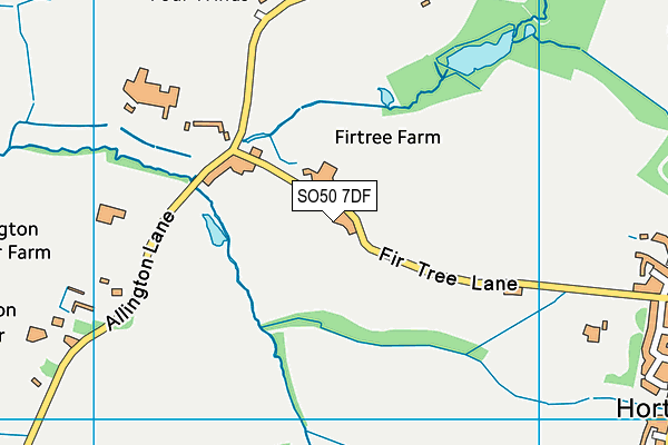 SO50 7DF map - OS VectorMap District (Ordnance Survey)