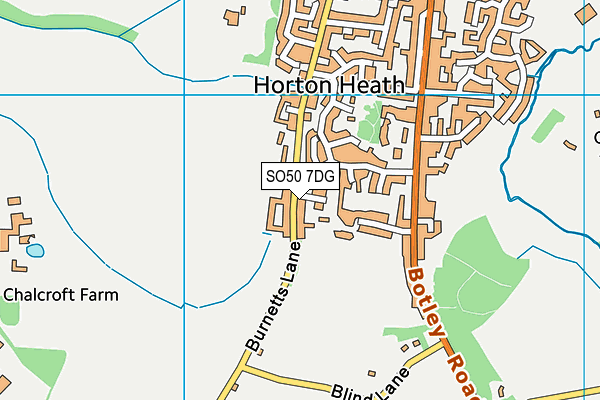 SO50 7DG map - OS VectorMap District (Ordnance Survey)