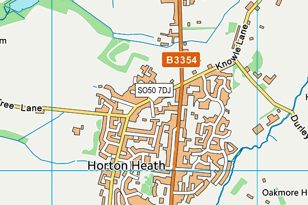 SO50 7DJ map - OS VectorMap District (Ordnance Survey)