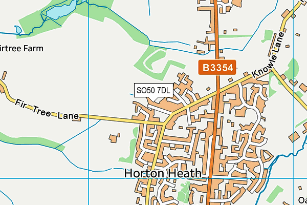 SO50 7DL map - OS VectorMap District (Ordnance Survey)