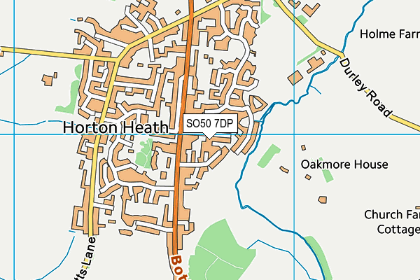 SO50 7DP map - OS VectorMap District (Ordnance Survey)