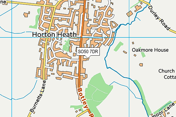 SO50 7DR map - OS VectorMap District (Ordnance Survey)