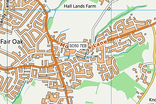SO50 7EB map - OS VectorMap District (Ordnance Survey)