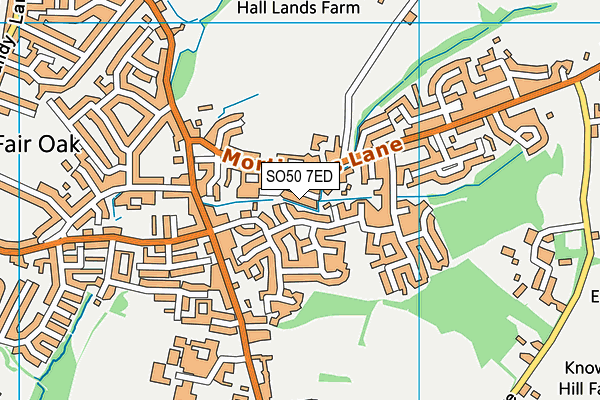 SO50 7ED map - OS VectorMap District (Ordnance Survey)