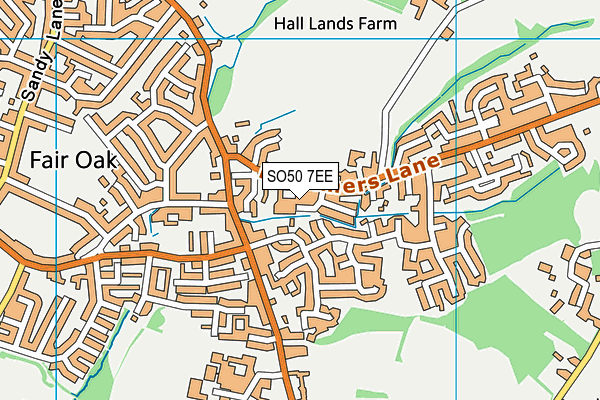 SO50 7EE map - OS VectorMap District (Ordnance Survey)