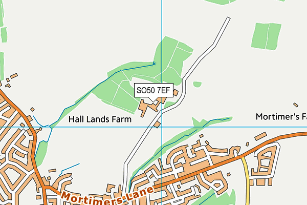 SO50 7EF map - OS VectorMap District (Ordnance Survey)