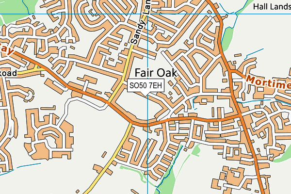 SO50 7EH map - OS VectorMap District (Ordnance Survey)
