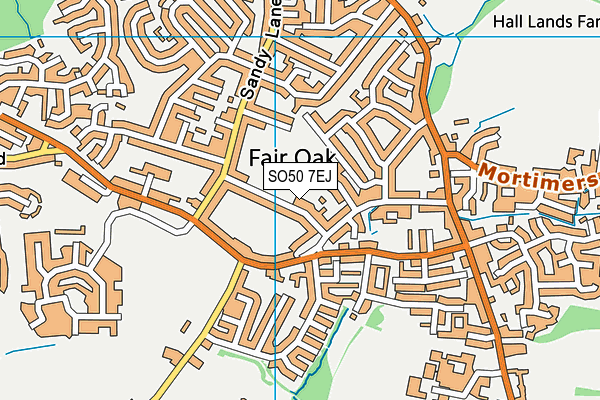 SO50 7EJ map - OS VectorMap District (Ordnance Survey)