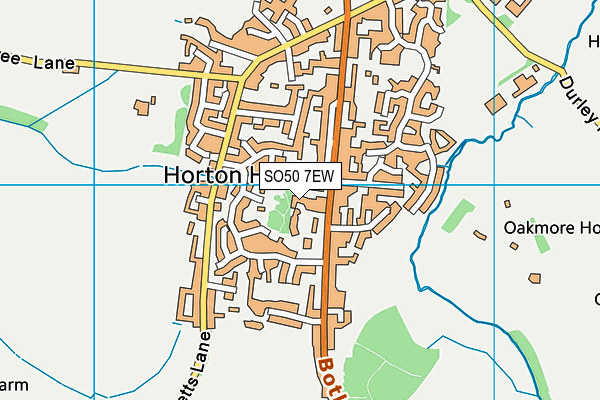 SO50 7EW map - OS VectorMap District (Ordnance Survey)