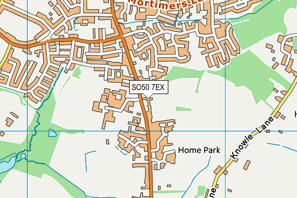 SO50 7EX map - OS VectorMap District (Ordnance Survey)