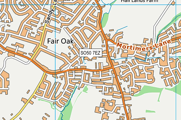 SO50 7EZ map - OS VectorMap District (Ordnance Survey)