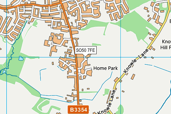 SO50 7FE map - OS VectorMap District (Ordnance Survey)