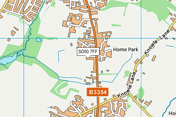 SO50 7FF map - OS VectorMap District (Ordnance Survey)