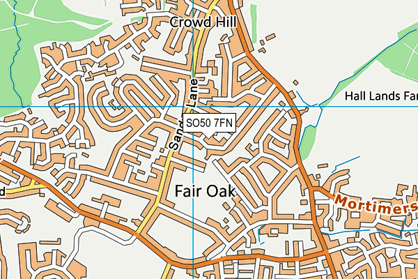 SO50 7FN map - OS VectorMap District (Ordnance Survey)