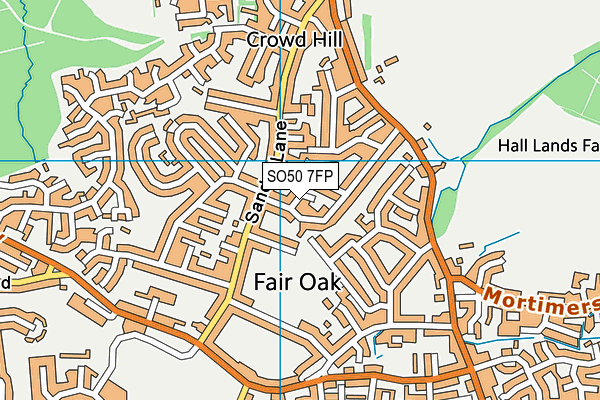 SO50 7FP map - OS VectorMap District (Ordnance Survey)