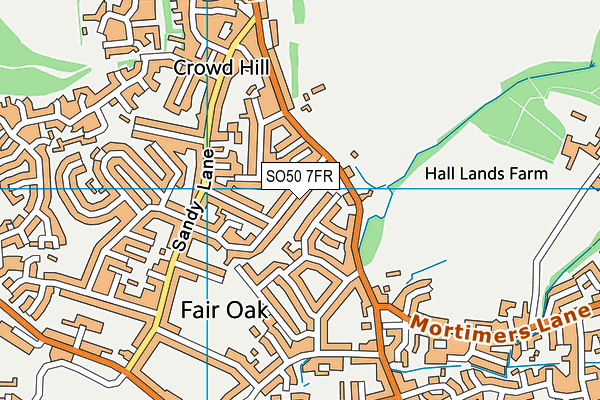 SO50 7FR map - OS VectorMap District (Ordnance Survey)