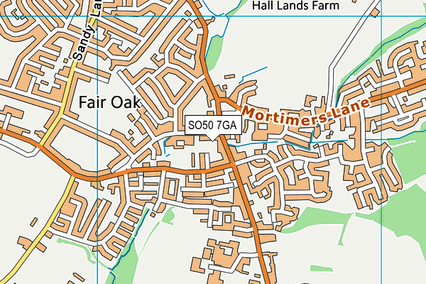 SO50 7GA map - OS VectorMap District (Ordnance Survey)
