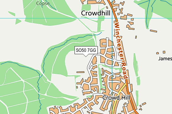 SO50 7GG map - OS VectorMap District (Ordnance Survey)