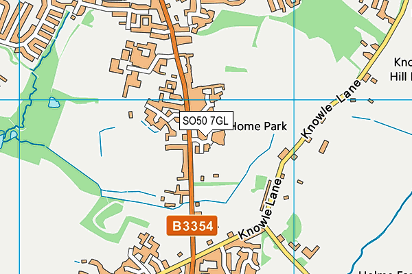 SO50 7GL map - OS VectorMap District (Ordnance Survey)