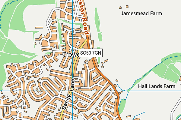 SO50 7GN map - OS VectorMap District (Ordnance Survey)