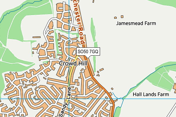 SO50 7GQ map - OS VectorMap District (Ordnance Survey)