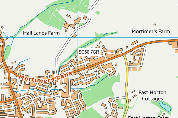 SO50 7GR map - OS VectorMap District (Ordnance Survey)