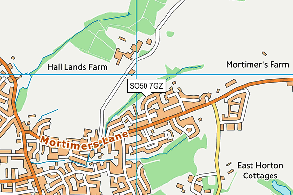 SO50 7GZ map - OS VectorMap District (Ordnance Survey)