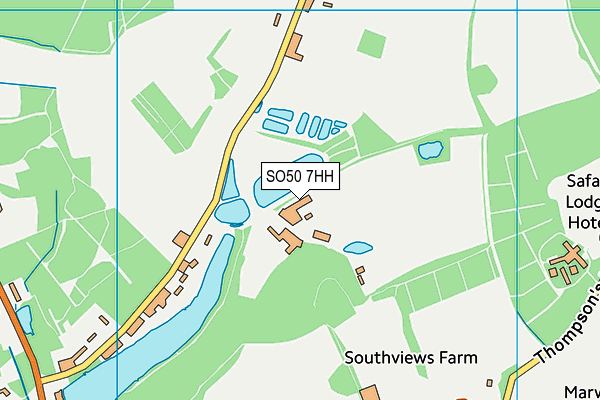 SO50 7HH map - OS VectorMap District (Ordnance Survey)