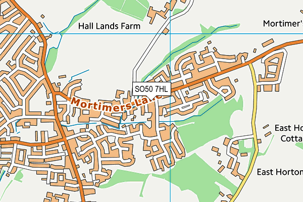 SO50 7HL map - OS VectorMap District (Ordnance Survey)