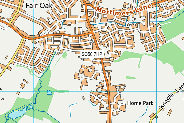 SO50 7HP map - OS VectorMap District (Ordnance Survey)