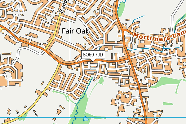 SO50 7JD map - OS VectorMap District (Ordnance Survey)