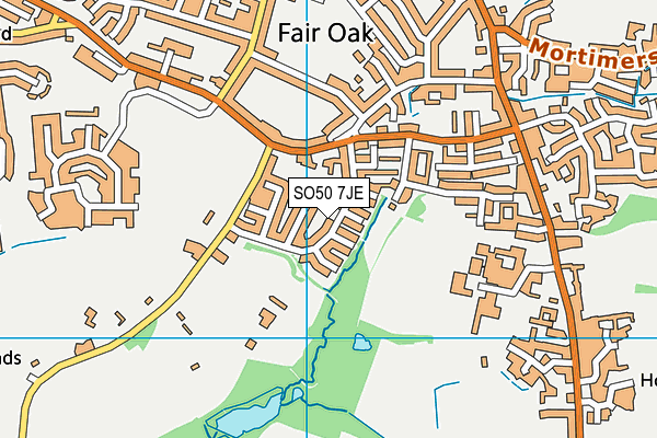 SO50 7JE map - OS VectorMap District (Ordnance Survey)