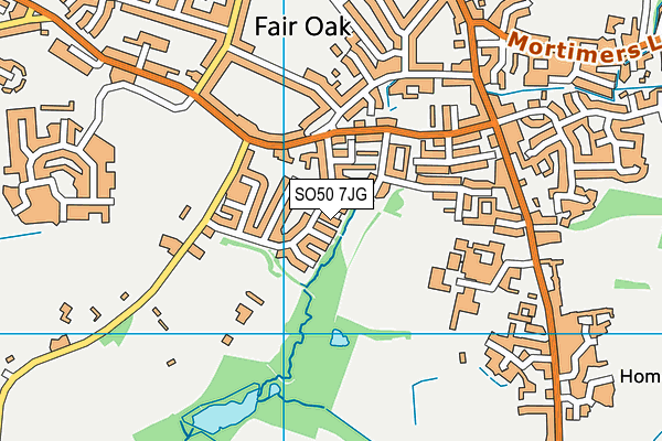 SO50 7JG map - OS VectorMap District (Ordnance Survey)