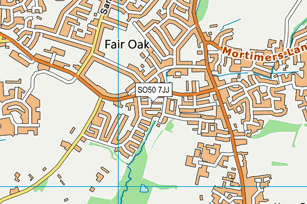 SO50 7JJ map - OS VectorMap District (Ordnance Survey)