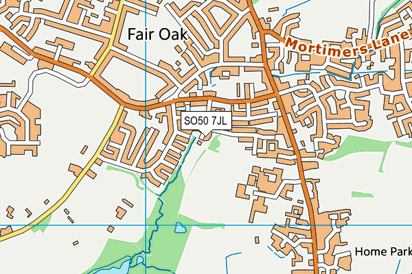 SO50 7JL map - OS VectorMap District (Ordnance Survey)