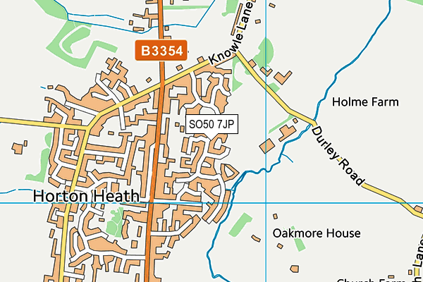 SO50 7JP map - OS VectorMap District (Ordnance Survey)